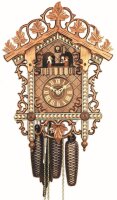 Cuckoo clock Railroad cottage with music and dancers...